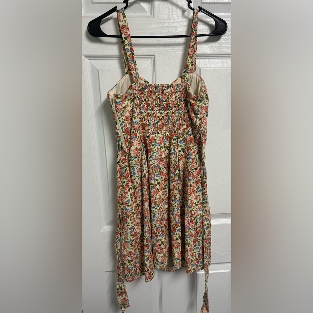 Floral Cottagecore Sundress Vintage-Inspired Fit & Flare Dress Girls 9/10 - Picture 3 of 6